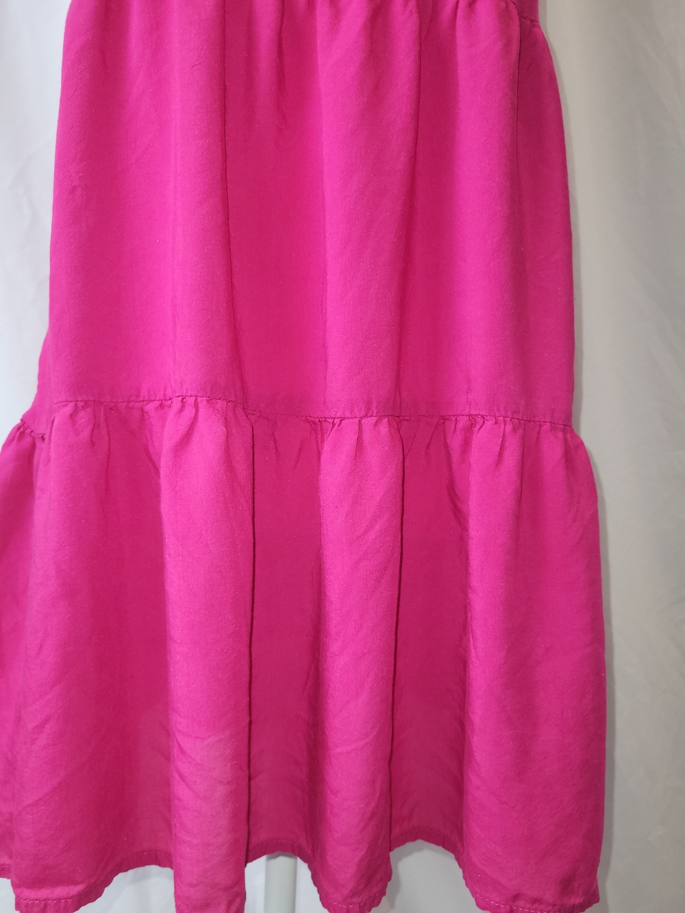 American Eagle 100% Viscose Pink Tiered Mini Dress Medium - Picture 3 of 15